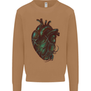 Rotten Heart Gothic Demon Satan Skull Evil Mens Sweatshirt Jumper Caramel Latte