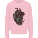 Rotten Heart Gothic Demon Satan Skull Evil Mens Sweatshirt Jumper Light Pink