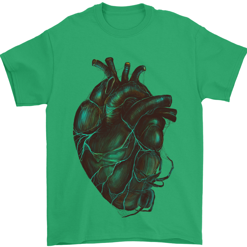 Rotten Heart Gothic Demon Satan Skull Evil Mens T-Shirt Cotton Gildan Irish Green
