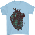 Rotten Heart Gothic Demon Satan Skull Evil Mens T-Shirt Cotton Gildan Light Blue