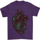 Rotten Heart Gothic Demon Satan Skull Evil Mens T-Shirt Cotton Gildan Purple