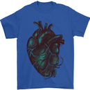 Rotten Heart Gothic Demon Satan Skull Evil Mens T-Shirt Cotton Gildan Royal Blue