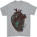 Rotten Heart Gothic Demon Satan Skull Evil Mens T-Shirt Cotton Gildan Sports Grey