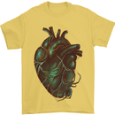 Rotten Heart Gothic Demon Satan Skull Evil Mens T-Shirt Cotton Gildan Yellow