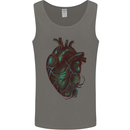 Rotten Heart Gothic Demon Satan Skull Evil Mens Vest Tank Top Charcoal