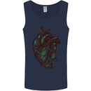 Rotten Heart Gothic Demon Satan Skull Evil Mens Vest Tank Top Navy Blue