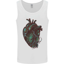 Rotten Heart Gothic Demon Satan Skull Evil Mens Vest Tank Top White