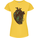 Rotten Heart Gothic Demon Satan Skull Evil Womens Petite Cut T-Shirt Yellow