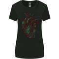 Rotten Heart Gothic Demon Satan Skull Evil Womens Wider Cut T-Shirt Black