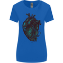 Rotten Heart Gothic Demon Satan Skull Evil Womens Wider Cut T-Shirt Royal Blue