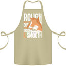 Rough Collie Inside All Smooth Funny Cotton Apron 100% Organic Khaki