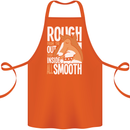 Rough Collie Inside All Smooth Funny Cotton Apron 100% Organic Orange