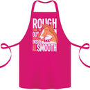 Rough Collie Inside All Smooth Funny Cotton Apron 100% Organic Pink