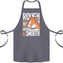 Rough Collie Inside All Smooth Funny Cotton Apron 100% Organic Steel