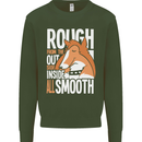 Rough Collie Inside All Smooth Funny Kids Sweatshirt Jumper Forest Green