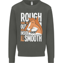 Rough Collie Inside All Smooth Funny Kids Sweatshirt Jumper Storm Grey