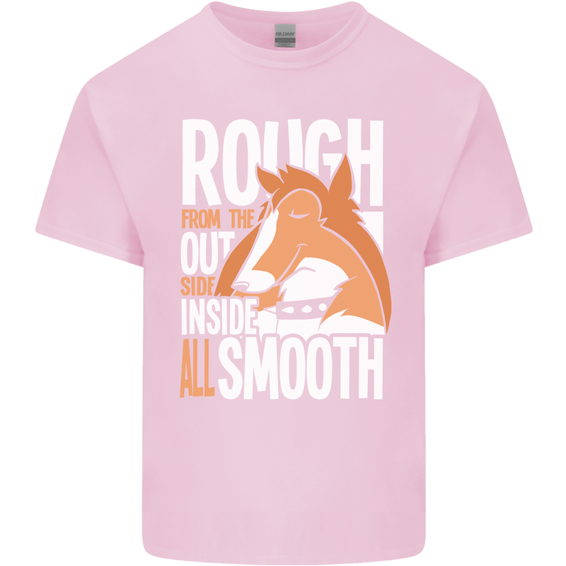 Rough Collie Inside All Smooth Funny Kids T-Shirt Childrens Light Pink