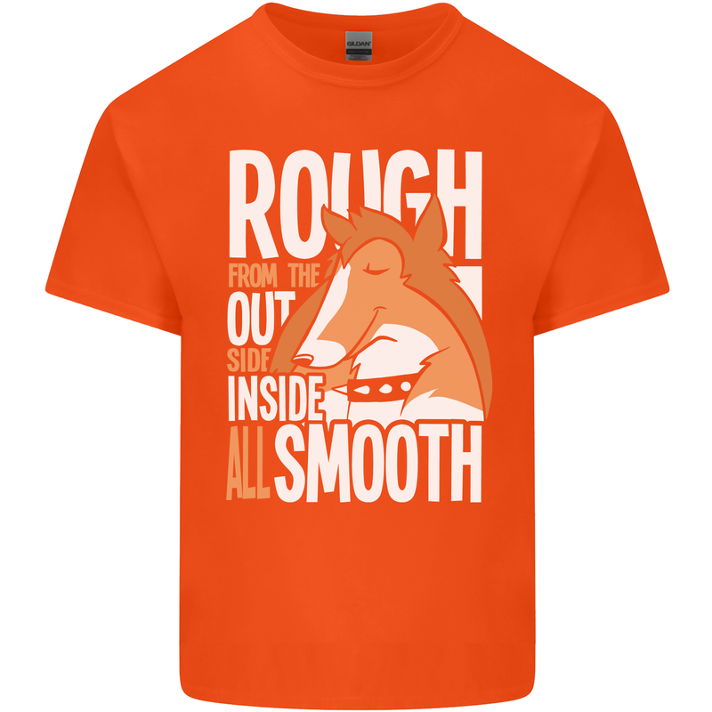 Rough Collie Inside All Smooth Funny Kids T-Shirt Childrens Orange
