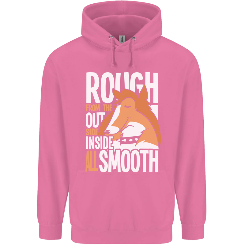 Rough Collie Inside All Smooth Funny Mens 80% Cotton Hoodie Azelea
