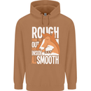 Rough Collie Inside All Smooth Funny Mens 80% Cotton Hoodie Caramel Latte