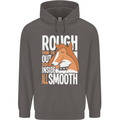 Rough Collie Inside All Smooth Funny Mens 80% Cotton Hoodie Charcoal