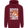 Rough Collie Inside All Smooth Funny Mens 80% Cotton Hoodie Maroon