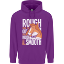 Rough Collie Inside All Smooth Funny Mens 80% Cotton Hoodie Purple