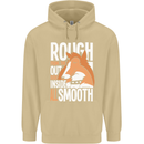Rough Collie Inside All Smooth Funny Mens 80% Cotton Hoodie Sand