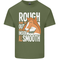 Rough Collie Inside All Smooth Funny Mens Cotton T-Shirt Tee Top Military Green