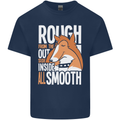 Rough Collie Inside All Smooth Funny Mens Cotton T-Shirt Tee Top Navy Blue
