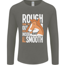 Rough Collie Inside All Smooth Funny Mens Long Sleeve T-Shirt Charcoal