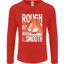 Rough Collie Inside All Smooth Funny Mens Long Sleeve T-Shirt Red