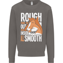Rough Collie Inside All Smooth Funny Mens Sweatshirt Jumper Charcoal