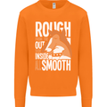 Rough Collie Inside All Smooth Funny Mens Sweatshirt Jumper Orange