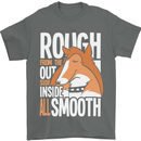 Rough Collie Inside All Smooth Funny Mens T-Shirt Cotton Gildan Charcoal