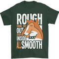 Rough Collie Inside All Smooth Funny Mens T-Shirt Cotton Gildan Forest Green