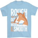 Rough Collie Inside All Smooth Funny Mens T-Shirt Cotton Gildan Light Blue