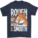 Rough Collie Inside All Smooth Funny Mens T-Shirt Cotton Gildan Navy Blue