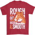 Rough Collie Inside All Smooth Funny Mens T-Shirt Cotton Gildan Red
