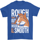 Rough Collie Inside All Smooth Funny Mens T-Shirt Cotton Gildan Royal Blue