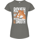 Rough Collie Inside All Smooth Funny Womens Petite Cut T-Shirt Charcoal