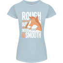 Rough Collie Inside All Smooth Funny Womens Petite Cut T-Shirt Light Blue