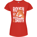 Rough Collie Inside All Smooth Funny Womens Petite Cut T-Shirt Red