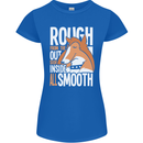 Rough Collie Inside All Smooth Funny Womens Petite Cut T-Shirt Royal Blue