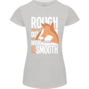 Rough Collie Inside All Smooth Funny Womens Petite Cut T-Shirt Sports Grey