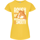 Rough Collie Inside All Smooth Funny Womens Petite Cut T-Shirt Yellow