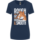 Rough Collie Inside All Smooth Funny Womens Wider Cut T-Shirt Navy Blue