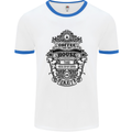 Coffee House Mens White Ringer T-Shirt White/Royal Blue