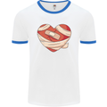 A Broken Heart Anti Valentines Day Single Mens Ringer T-Shirt White/Royal Blue