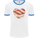 A Broken Heart Anti Valentines Day Single Mens Ringer T-Shirt White/Royal Blue